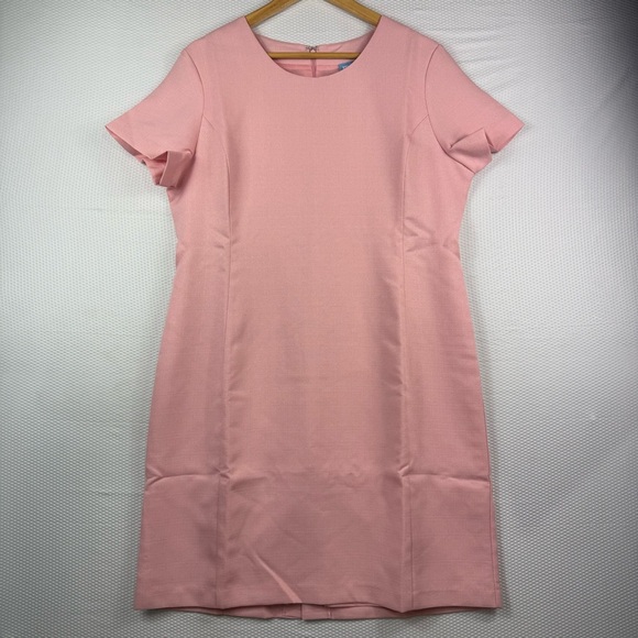 Koret Pink Sheath Dress 14P | Classic Short Sleeve - Picture 1 of 8